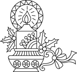 Bougies 08 - Coloriages fêtes - Coloriages - 10doigts.fr