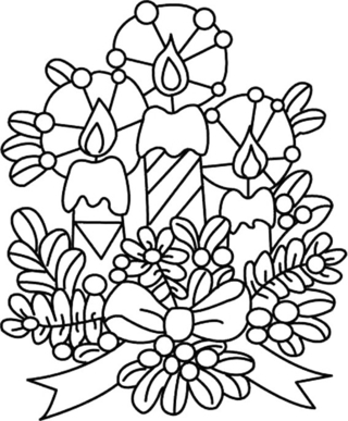 Bougies 09 - Coloriages fêtes - Coloriages - 10doigts.fr