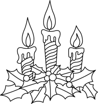 Bougies 10 - Coloriages fêtes - Coloriages - 10doigts.fr