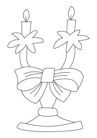 Bougies 12 - Coloriages fêtes - Coloriages - 10doigts.fr