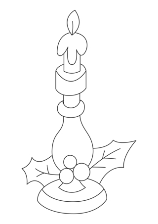 Bougies 13 - Coloriages fêtes - Coloriages - 10doigts.fr