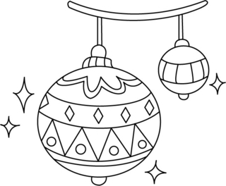 Boules de Noël 01 - Coloriages fêtes - Coloriages - 10doigts.fr