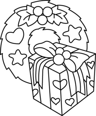Cadeau 04 - Coloriages fêtes - Coloriages - 10doigts.fr