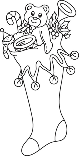 Chaussette 02 - Coloriages fêtes - Coloriages - 10doigts.fr