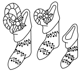 Chaussette 03 - Coloriages fêtes - Coloriages - 10doigts.fr