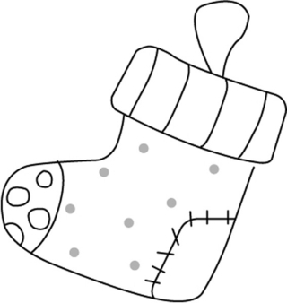 Chaussette 06 - Coloriages fêtes - Coloriages - 10doigts.fr