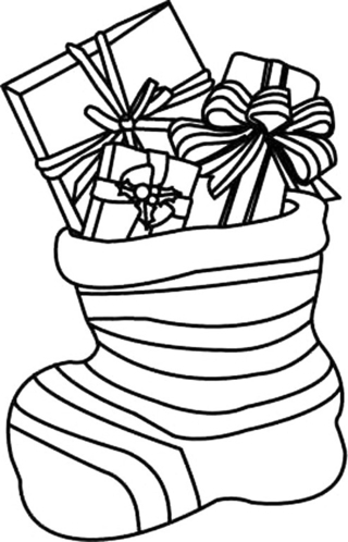 Chaussette 07 - Coloriages fêtes - Coloriages - 10doigts.fr