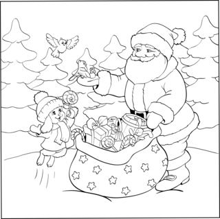 Noel4 - Coloriages fêtes - Coloriages - 10doigts.fr
