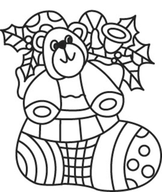 Ours 04 - Coloriages fêtes - Coloriages - 10doigts.fr
