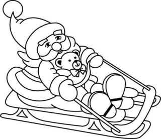 Père Noël 03 - Coloriages fêtes - Coloriages - 10doigts.fr