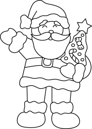 Père Noël 08 - Coloriages fêtes - Coloriages - 10doigts.fr