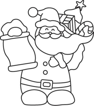 Père Noël 12 - Coloriages fêtes - Coloriages - 10doigts.fr