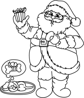 Père Noël 13 - Coloriages fêtes - Coloriages - 10doigts.fr