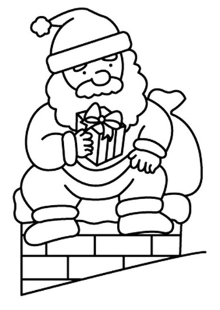 Père Noël 14 - Coloriages fêtes - Coloriages - 10doigts.fr