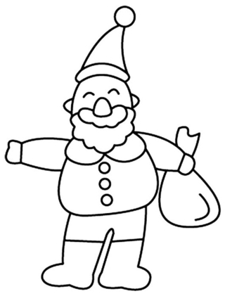 Père Noël 19 - Coloriages fêtes - Coloriages - 10doigts.fr