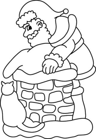 Père Noël 23 - Coloriages fêtes - Coloriages - 10doigts.fr