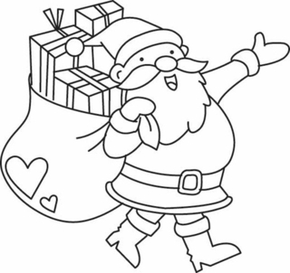 Père Noël 24 - Coloriages fêtes - Coloriages - 10doigts.fr