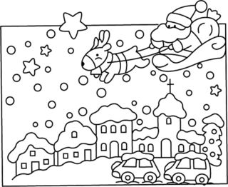 Père Noël 27 - Coloriages fêtes - Coloriages - 10doigts.fr