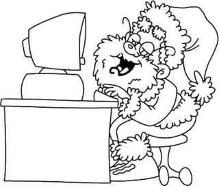 Père Noël 30 - Coloriages fêtes - Coloriages - 10doigts.fr