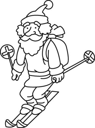 Père Noël 37 - Coloriages fêtes - Coloriages - 10doigts.fr
