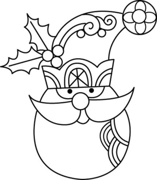 Père Noël 39 - Coloriages fêtes - Coloriages - 10doigts.fr