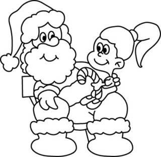 Père Noël 43 - Coloriages fêtes - Coloriages - 10doigts.fr