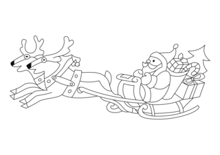 Père Noël 47 - Coloriages fêtes - Coloriages - 10doigts.fr