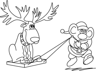 Renne 07 - Coloriages fêtes - Coloriages - 10doigts.fr