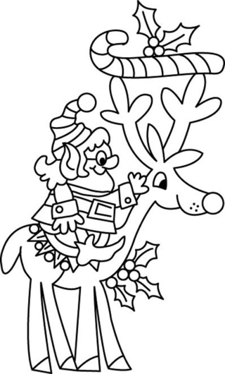 Renne 13 - Coloriages fêtes - Coloriages - 10doigts.fr