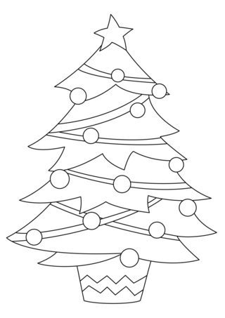 Sapin 14 - Coloriages fêtes - Coloriages - 10doigts.fr