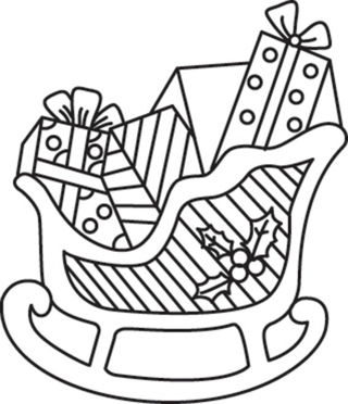 Traîneau 01 - Coloriages fêtes - Coloriages - 10doigts.fr