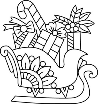 Traîneau 02 - Coloriages fêtes - Coloriages - 10doigts.fr