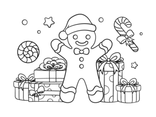 bonhomme02 - Coloriages fêtes - Coloriages - 10doigts.fr
