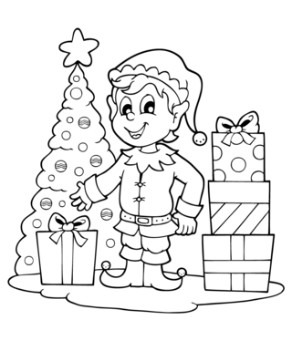 lutin07 - Coloriages fêtes - Coloriages - 10doigts.fr