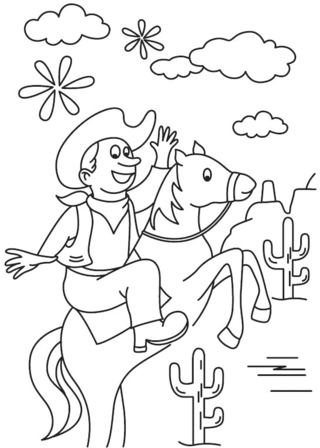 Cowboy 05 - Coloriages fantastique - Coloriages - 10doigts.fr