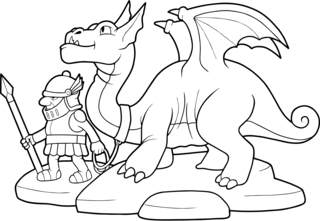 Dragons1 - Coloriages fantastique - Coloriages - 10doigts.fr