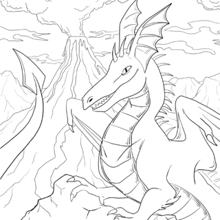 Dragons10 - Coloriages fantastique - Coloriages - 10doigts.fr
