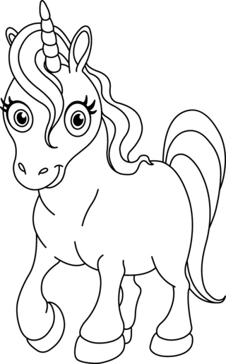 Licorne1 - Coloriages fantastique - Coloriages - 10doigts.fr
