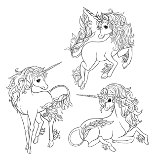 Licorne11 - Coloriages fantastique - Coloriages - 10doigts.fr