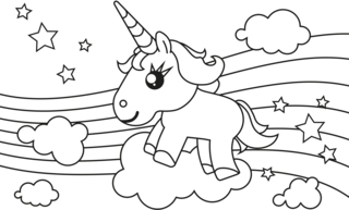 Licorne14 - Coloriages fantastique - Coloriages - 10doigts.fr