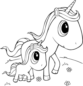Licorne3 - Coloriages fantastique - Coloriages - 10doigts.fr