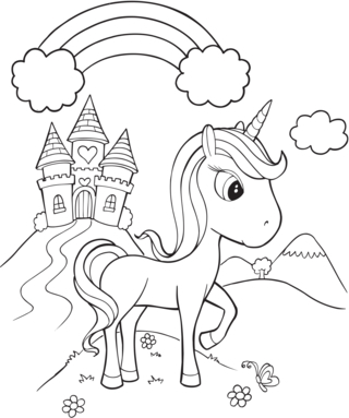 Licorne4 - Coloriages fantastique - Coloriages - 10doigts.fr
