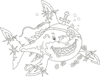 Pirate6 - Coloriages fantastique - Coloriages - 10doigts.fr