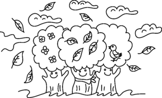 Arbres 01 - Coloriages fleurs, fruits et légumes - Coloriages - 10doigts.fr