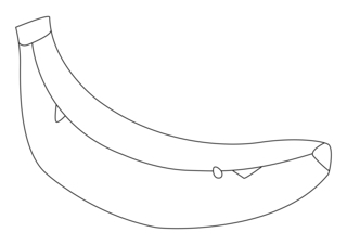 Banane 03 - Coloriages fleurs, fruits et légumes - Coloriages - 10doigts.fr