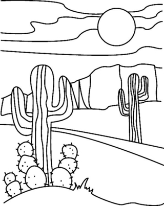 Cactus 01 - Coloriages fleurs, fruits et légumes - Coloriages - 10doigts.fr