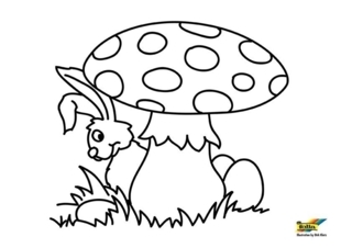 Champignon 03 - Coloriages fleurs, fruits et légumes - Coloriages - 10doigts.fr