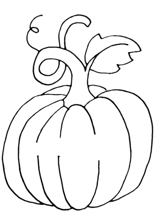 Citrouille 01 - Coloriages fleurs, fruits et légumes - Coloriages - 10doigts.fr
