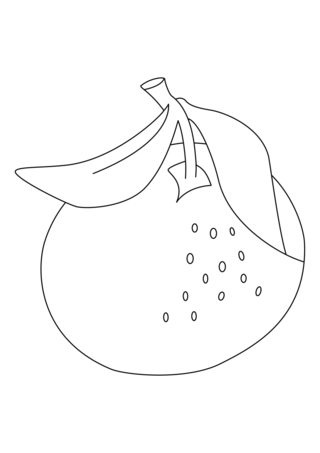 Clémentine 01 - Coloriages fleurs, fruits et légumes - Coloriages - 10doigts.fr