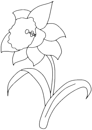 Fleur 002 - Coloriages fleurs, fruits et légumes - Coloriages - 10doigts.fr